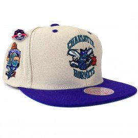 Cap - Charlotte Hornets - Off White Two Tone - Mitchell & Ness